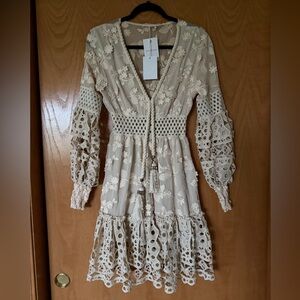 Zimmermann Elegant Cream Dress. New!